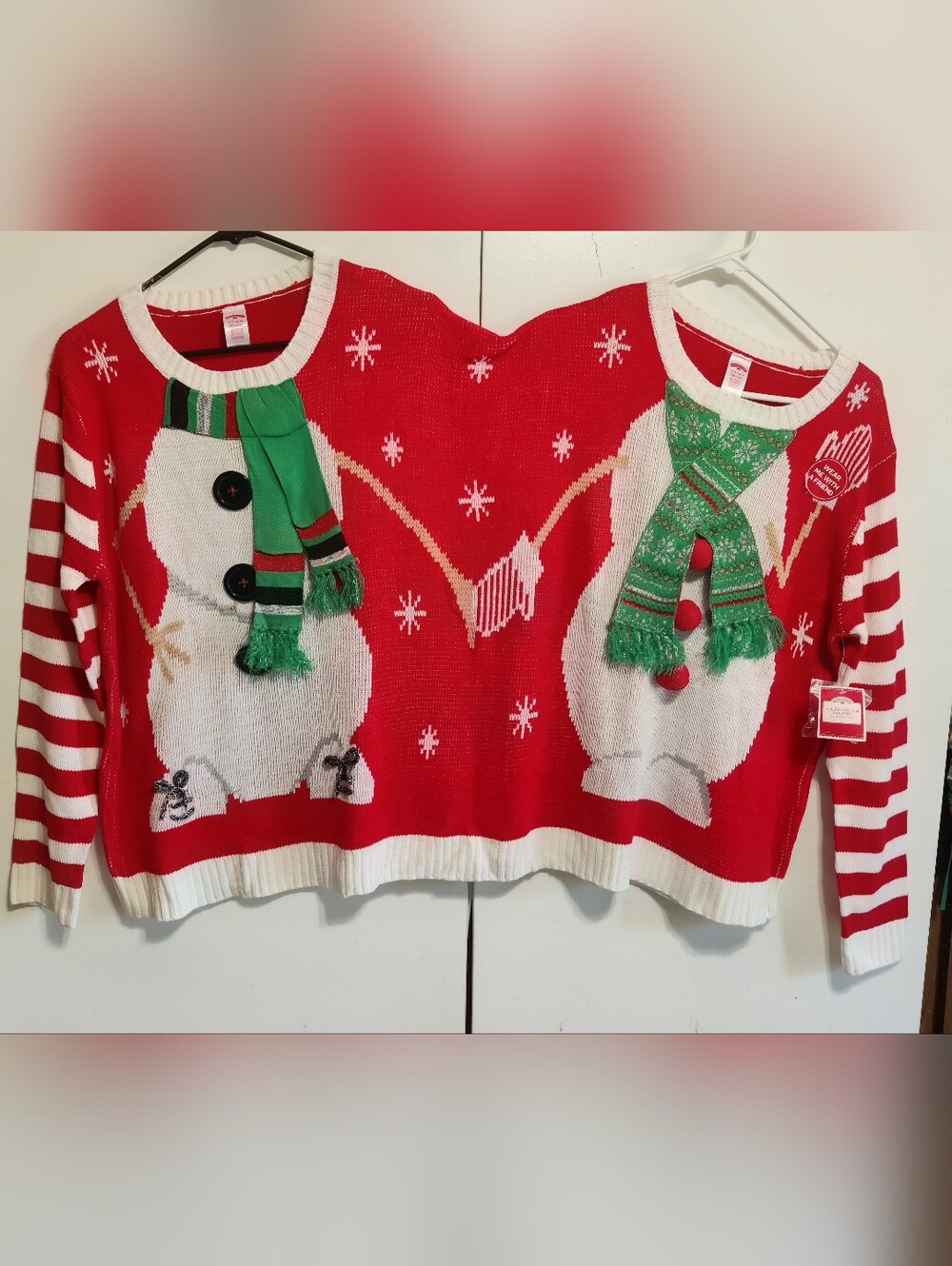 2 In 1 Holiday Sweater To Be Worn Together!